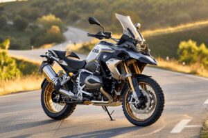 BMW R 1200 GS sur un chemin de montagne