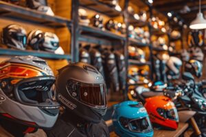 Équipement de moto disponible sur des sites en ligne